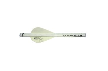 Image of New Archery Products Quikfletch 2in Quikspin Vanes, Black Tube, 6 Pack, White/White/White, NAP-60-747