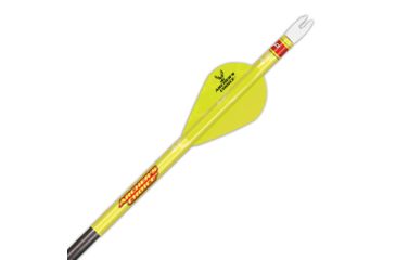 Image of New Archery Products Quikfletch w/ 2in Quikspin Archer's Choice Vanes, 100 Pack, Yellow/Yellow/Yellow, NAP-60-575