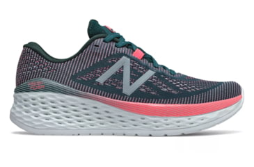 Image of New Balance Fresh Foam More - Womens, Tropical Green/Guava/Winter Sky, 9 US, WMORTL B 09