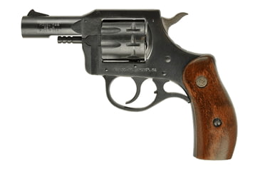 Image of New England Firearms R92 Revolver, .22 Long Rifle, 2.5 in barrel, blued steel frame, smooth walnut grip, revolving chamber, fixed blade and notch, 9 round cylinder, R92-1-FRRMPG