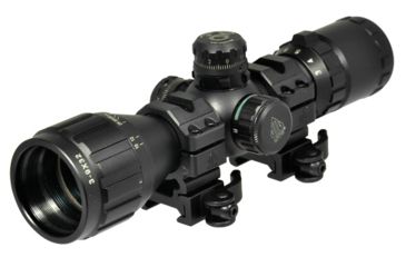 Image of NEW Leapers UTG 3-9x32 CQB Bug Buster Rifle Scope, 1in, Mil-Dot, w/ Rings &amp; Sunshade, Black, SCP-M392AOLWQ