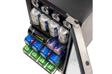 Image of NewAir 15in Built-in Beverage Fridge - 96 Cans, Black / Stainless Steel, ABR-960