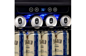 Image of NewAir 15in Built-in Beverage Fridge - 96 Cans, Black / Stainless Steel, ABR-960
