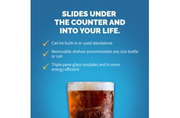 Image of NewAir 15in Built-in Beverage Fridge - 96 Cans, Black / Stainless Steel, ABR-960