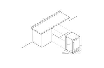 Image of NewAir 15in Built-in Beverage Fridge - 96 Cans, Black / Stainless Steel, ABR-960