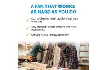 Image of NewAir 18in High Velocity Portable Floor Fan, Black, WindPro18F