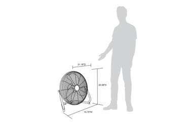 Image of NewAir 18in High Velocity Portable Floor Fan, Black, WindPro18F