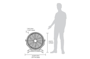Image of NewAir 18in Outdoor Rated 2-in-1 High Velocity Floor/Wall Mounted Fan, Black, NIF18CBK00
