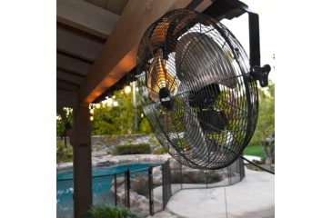 Image of NewAir 18in Outdoor Rated 2-in-1 High Velocity Floor/Wall Mounted Fan, Black, NIF18CBK00