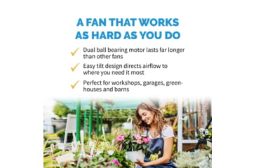 Image of NewAir 18in Outdoor Rated 2-in-1 High Velocity Floor/Wall Mounted Fan, Black, NIF18CBK00