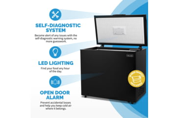 Image of NewAir 6.7 Cu. Ft. Compact Chest Freezer, Black, NFT070MB00