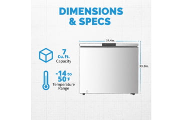 Image of NewAir 6.7 Cu. Ft. Compact Chest Freezer, Grey, NFT070GA00