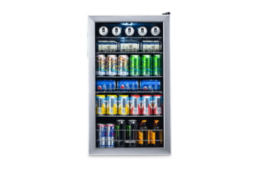 Image of NewAir Can Freestanding Beverage Fridge - 126 Cans, Black / Stainless Steel, AB-1200