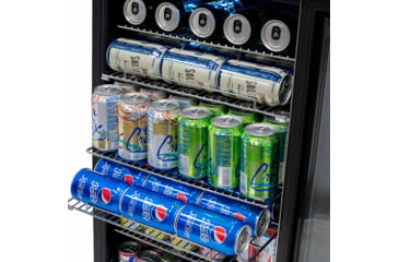Image of NewAir Can Freestanding Beverage Fridge - 126 Cans, Black / Stainless Steel, AB-1200
