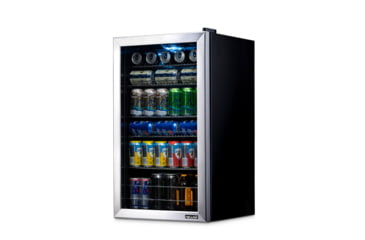 Image of NewAir Can Freestanding Beverage Fridge - 126 Cans, Black / Stainless Steel, AB-1200