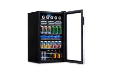 Image of NewAir Can Freestanding Beverage Fridge - 126 Cans, Black / Stainless Steel, AB-1200