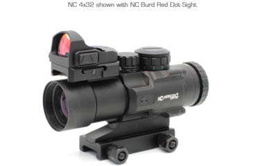 Image of Newcon Optik NC 4x32 Red Dot Sight, 0.33 MOA Red/Green Rangefinding Reticle, Black, NC 4x32