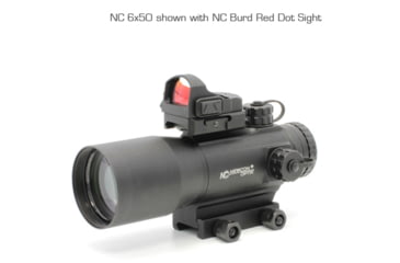 Image of Newcon Optik NC 6x50 Red Dot Sight, 0.25 MOA Red/Green Rangefinding Reticle, Black, NC 6x50