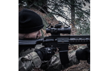 Image of Newcon Optik NC 6x50 Red Dot Sight, 0.25 MOA Red/Green Rangefinding Reticle, Black, NC 6x50