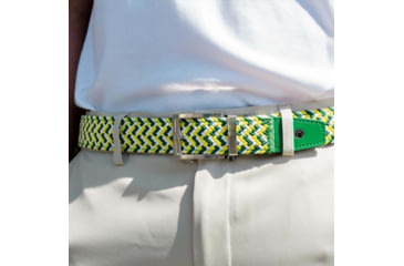 Image of Nexbelt Braided Augusta Golf Belt, Green/White/Yellow, PCD9466
