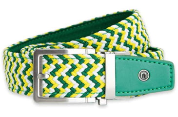 Image of Nexbelt Braided Augusta Golf Belt, Green/White/Yellow, PCD9466