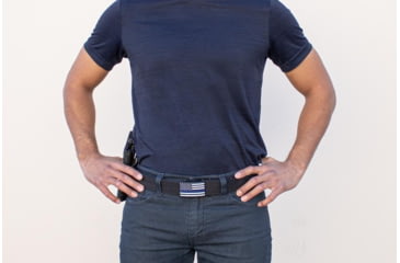 Image of Nexbelt Guardian Blue Line 1.5in EDC Gun Belt, Black, 1.5in, PCS7660