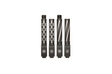 Image of Next Level Armament Threaded Pistol Barrel Two Tone, Spiral, G19, Black/Silver G19 BAR-TH-BCC