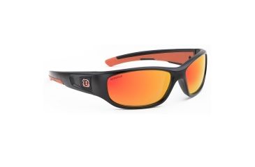 Image of NFL Zone Cincinnati Bengals Single Vision Prescription Sunglasses, Matte Black Frame, 655975T07SV
