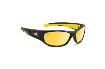 Image of NFL Zone Green Bay Packers Single Vision Prescription Sunglasses, Matte Black Frame, 655975T12SV