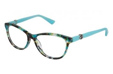 Image of Nicole Miller Arden Single Vision Prescription Eyeglasses - Frame BLUE TORTOISE, Size 52/15mm NMARDEN02