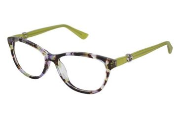 Image of Nicole Miller Arden Single Vision Prescription Eyeglasses - Frame PURPLE TORTOISE, Size 52/15mm NMARDEN01