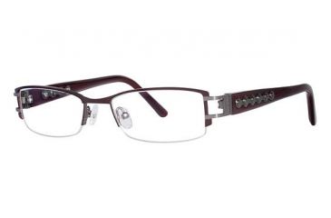 Image of Nicole Miller Astor Bifocal Prescription Eyeglasses - Frame Matte Burgundy/Dark Burgundy NMASTOR03