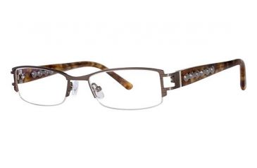 Image of Nicole Miller Astor Bifocal Prescription Eyeglasses - Frame MatteDark Brown/Blonde Tortoise NMASTOR02