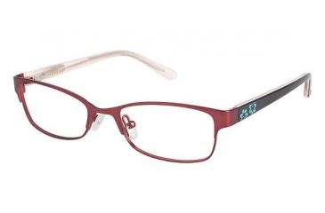 Image of Nicole Miller Aviana Single Vision Prescription Eyeglasses - Frame BURGUNDY / ROSE, Size 47/16mm NMAVIANA03