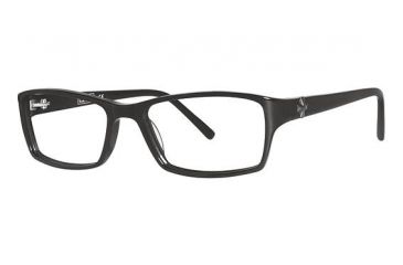 Image of Nicole Miller Barrow Progressive Prescription Eyeglasses - Frame Matte Black/Black, Size 52/16mm NMBARROW01