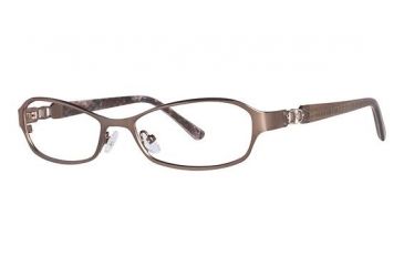 Image of Nicole Miller Barrow Progressive Prescription Eyeglasses - Frame Matte Chocolate Brown/Brown, Size 52/16mm NMBARROW02