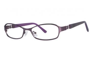 Image of Nicole Miller Barrow Progressive Prescription Eyeglasses - Frame Matte Eggplant/Purple, Size 52/16mm NMBARROW03