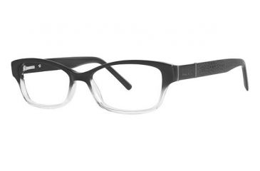Image of Nicole Miller Bleeker Single Vision Prescription Eyeglasses - Frame Black Fade, Size 54/15mm NMBLEEKER01
