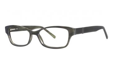 Image of Nicole Miller Bleeker Prescription Eyeglasses - Frame Olive Horn, Size 54/15mm NMBLEEKER03