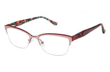 Image of Nicole Miller Bogart Progressive Prescription Eyeglasses - Frame MATTE BURGUNDY, Size 50/17mm NMBOGART03