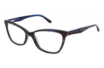 Image of Nicole Miller Carmer Bifocal Prescription Eyeglasses - Frame Navy Marble, Size 53/16mm NMCARMER03