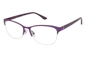 Image of Nicole Miller Catherine Progressive Prescription Eyeglasses - Frame Matte Eggplant, Size 56/17mm NMCATHERINE03