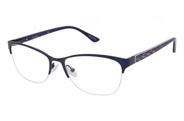 Image of Nicole Miller Catherine Progressive Prescription Eyeglasses - Frame Matte Navy, Size 56/17mm NMCATHERINE01
