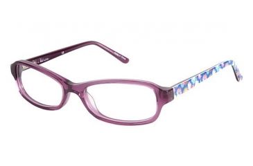 Image of Nicole Miller Corinna Eyeglass Frames - Frame Purple / Floral, Size 48/15mm NMCORINNA02