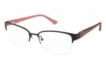 Image of Nicole Miller Cozine Single Vision Prescription Eyeglasses - Frame Matte Black, Size 51/17mm NMCOZINE01