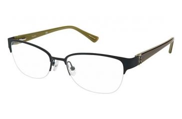 Image of Nicole Miller Cozine Single Vision Prescription Eyeglasses - Frame Matte Dark Teal, Size 51/17mm NMCOZINE03