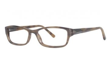 Image of Nicole Miller Crosby Eyeglass Frames - Frame Brown Horn, Size 55/15mm NMCROSBY02