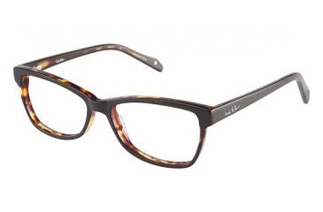 Image of Nicole Miller Ellery Single Vision Prescription Eyeglasses - Frame BLACK/TORTOISE, Size 53/15mm NMELLERY01