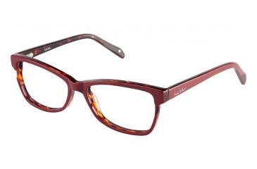 Image of Nicole Miller Ellery Single Vision Prescription Eyeglasses - Frame BURGUNDY/TORT, Size 53/15mm NMELLERY03