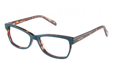 Image of Nicole Miller Ellery Single Vision Prescription Eyeglasses - Frame TEAL/TORTOISE, Size 53/15mm NMELLERY02